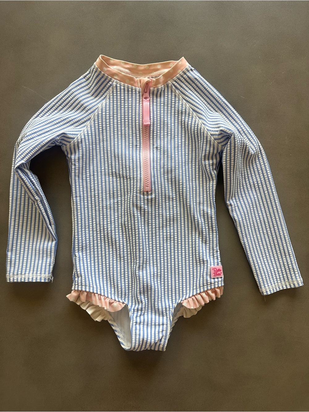 Rufflebutts seersucker swim suit size 4T